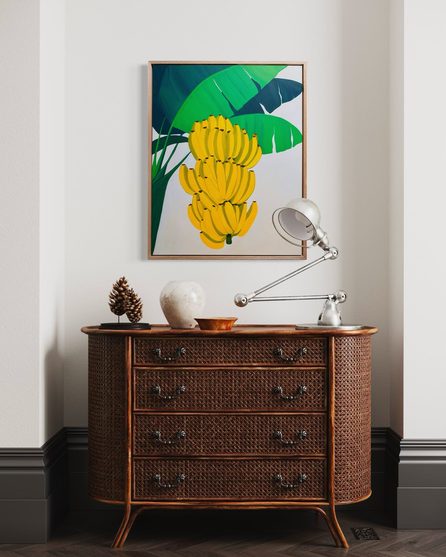 “The Summer I Began To Live” (Framed in solid white oak wood, 30”x24” Acrylic on canvas)