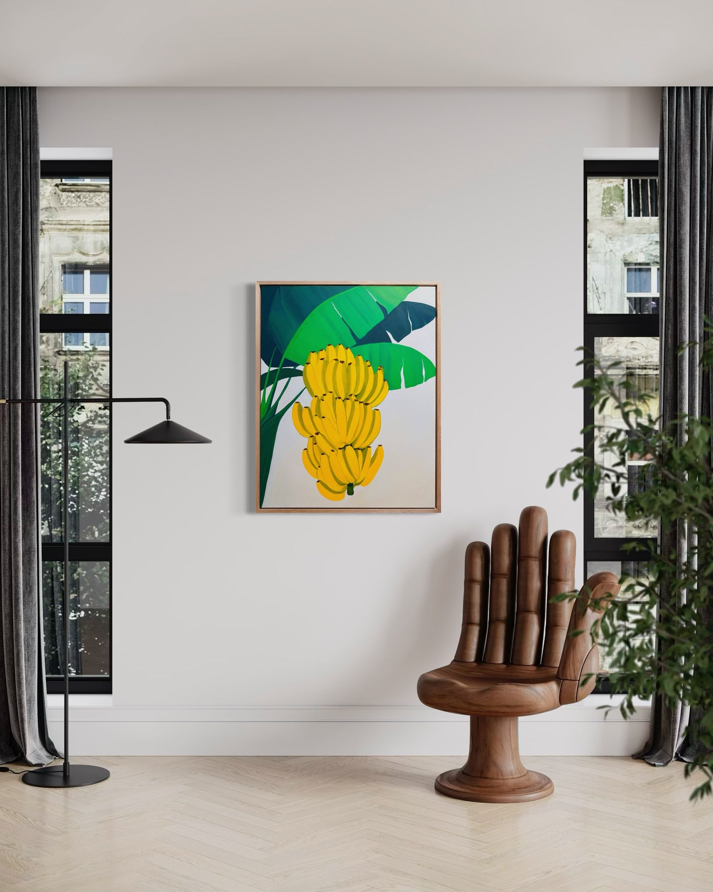 “The Summer I Began To Live” (Framed in solid white oak wood, 30”x24” Acrylic on canvas)