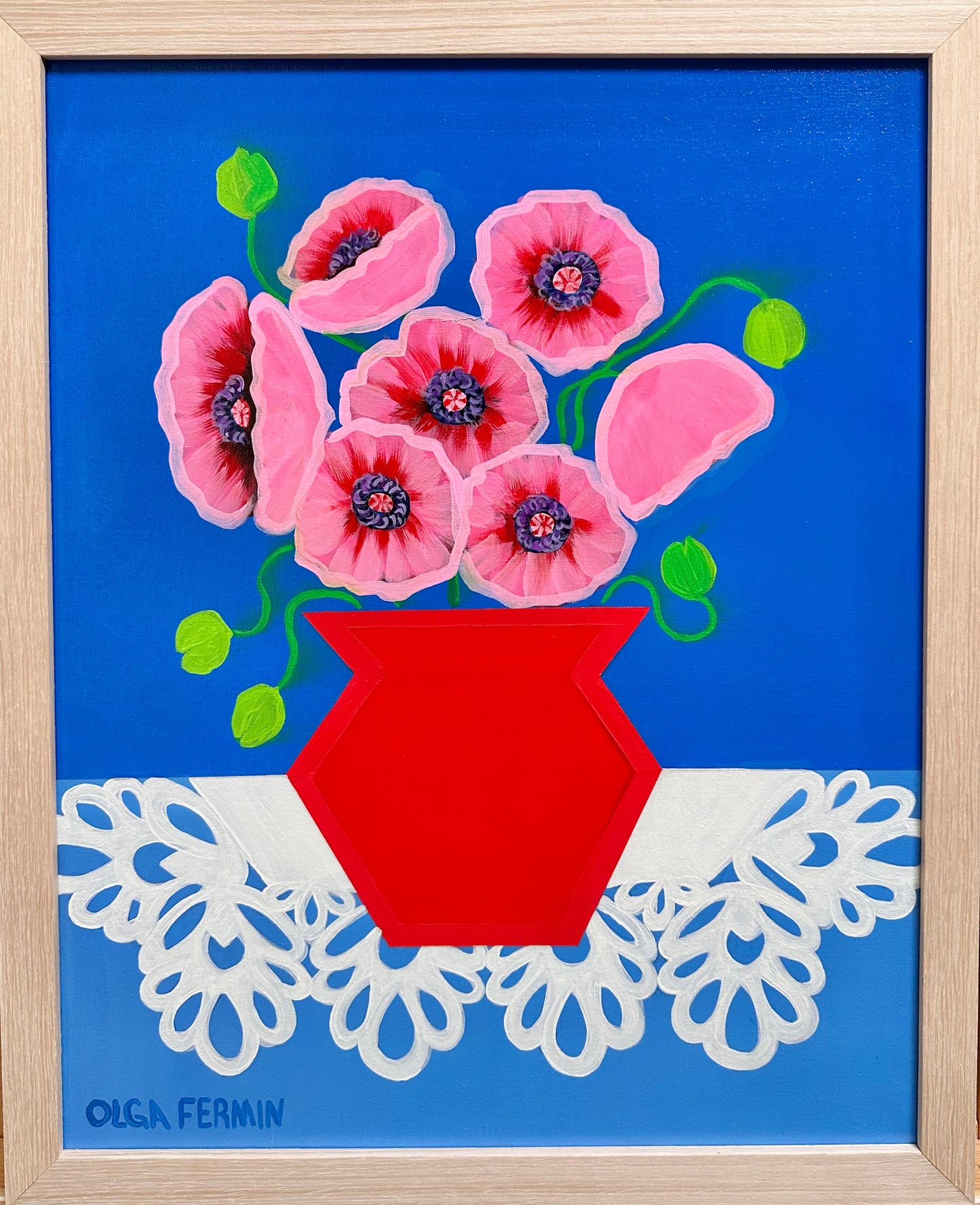 Good Intuition” (20”x16” FRAMED ORIGINAL PAINTING)