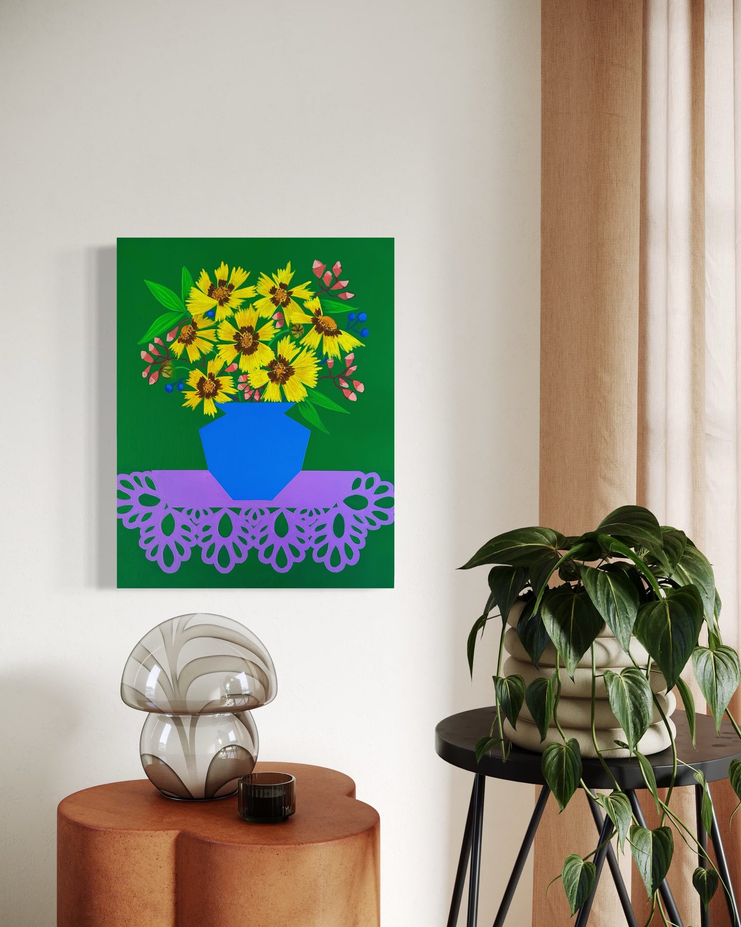 “BLOOMING A NEW LIFE” 20”x16” UNFRAMED ORIGINAL PAINTING)
