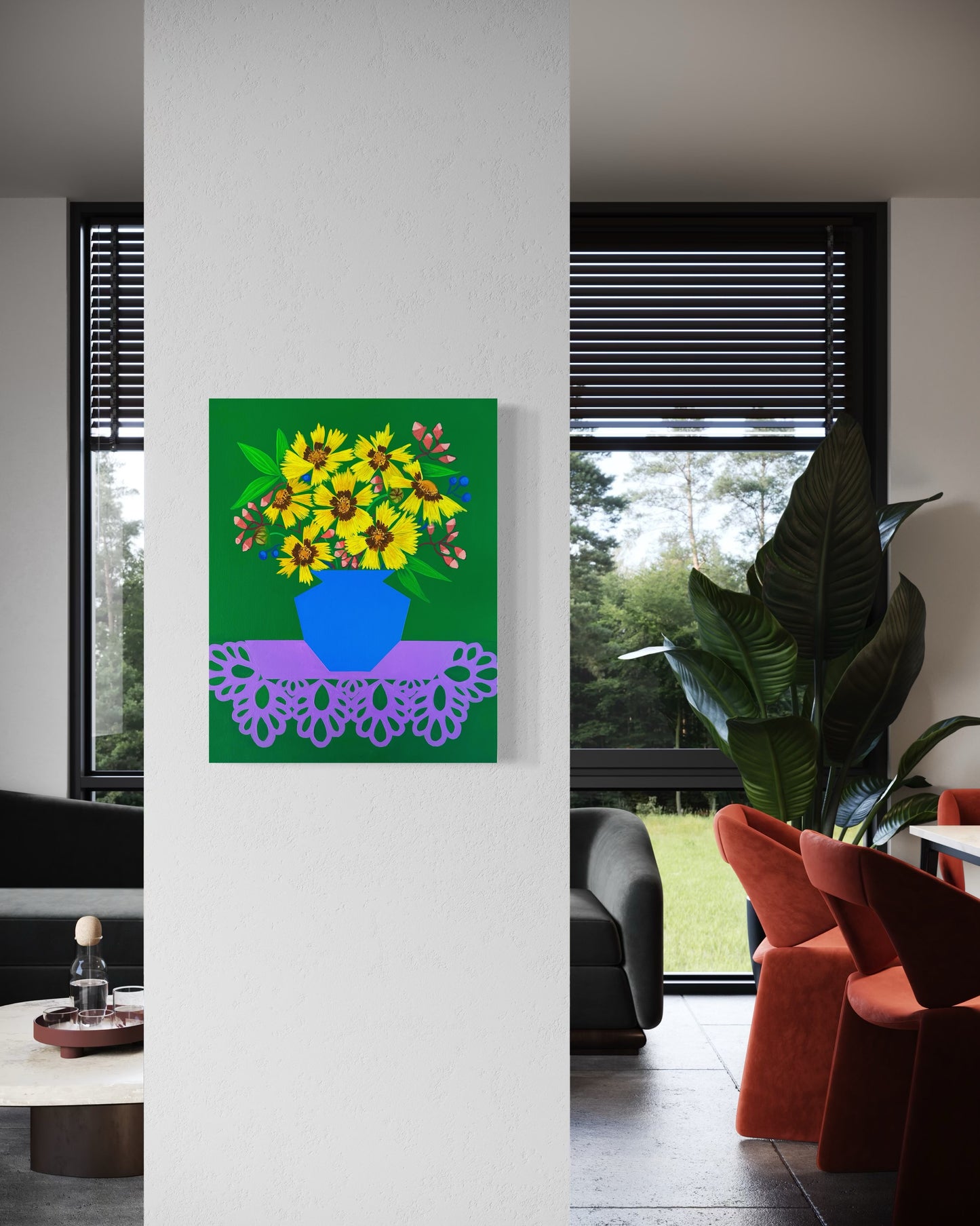 “BLOOMING A NEW LIFE” 20”x16” UNFRAMED ORIGINAL PAINTING)