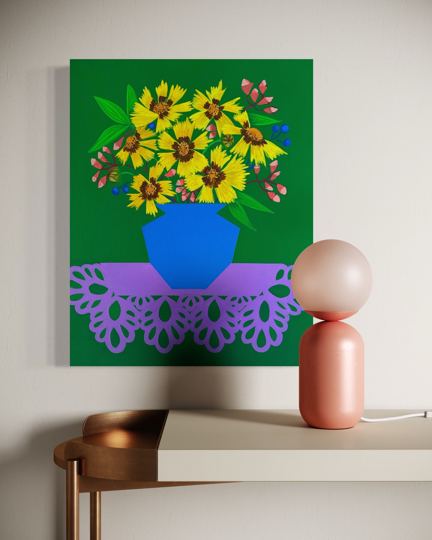 “BLOOMING A NEW LIFE” 20”x16” UNFRAMED ORIGINAL PAINTING)