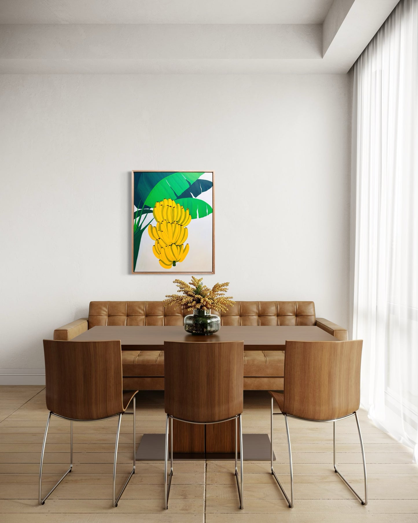 “The Summer I Began To Live” (Framed in solid white oak wood, 30”x24” Acrylic on canvas)