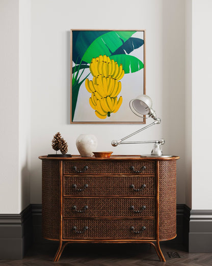 “The Summer I Began To Live” (Framed in solid white oak wood, 30”x24” Acrylic on canvas)