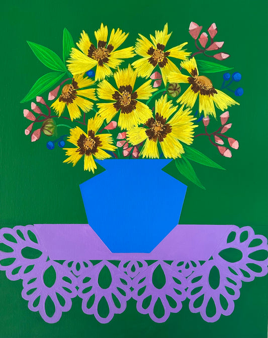 “BLOOMING A NEW LIFE” 20”x16” UNFRAMED ORIGINAL PAINTING)