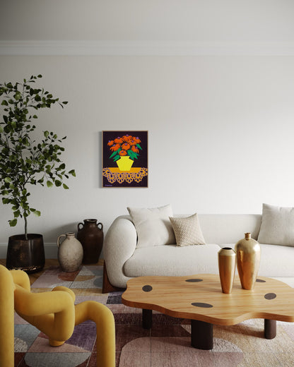 “LOVE IN BURGUNDY” (20”x16” FRAMED ORIGINAL PAINTING)