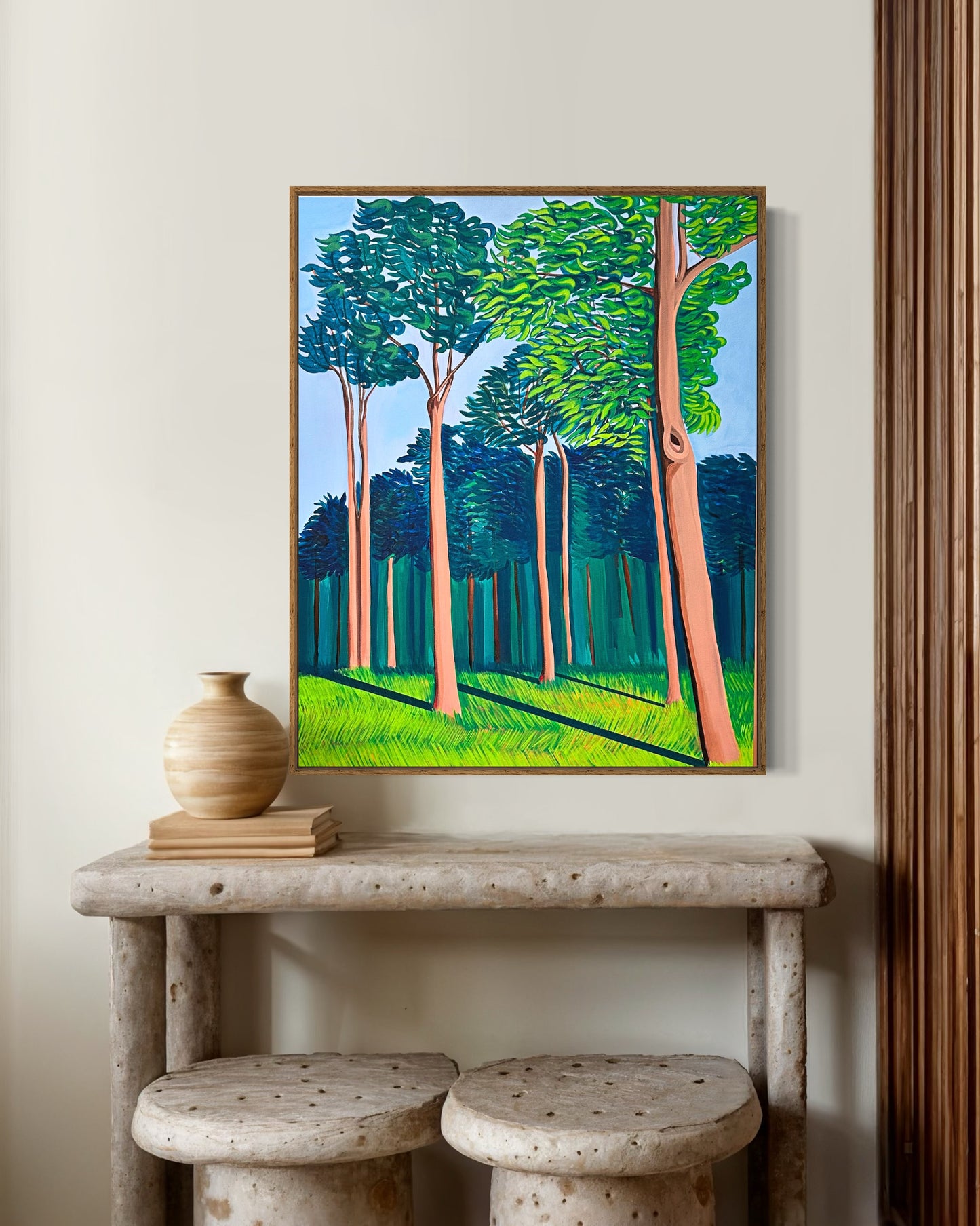 THE AFTERNOON BREEZE AT HOME - 24"X 30" ORIGINAL LANDSCAPE  PAINTING (Unframed)